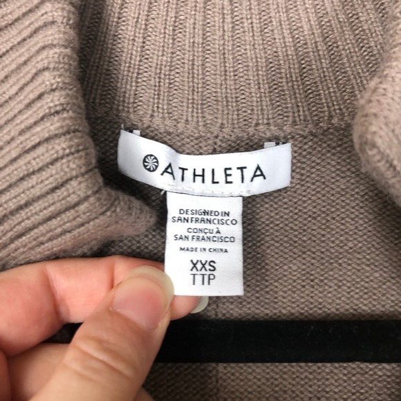 Athleta Womens Spirit Wrap Cashmere Wool Cardigan Size XXS‎ Brown Quiet Luxury - Picture 8 of 10